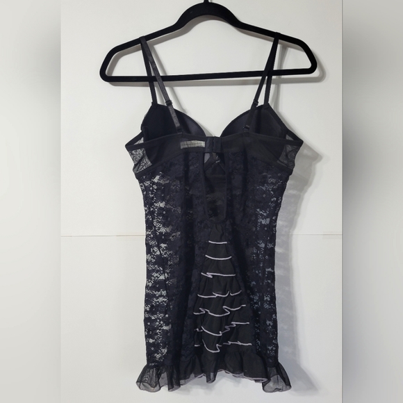 *4 for $10* Jessica Simpson sheer lace and Ruffle Babydoll Black Size M - Picture 3 of 13